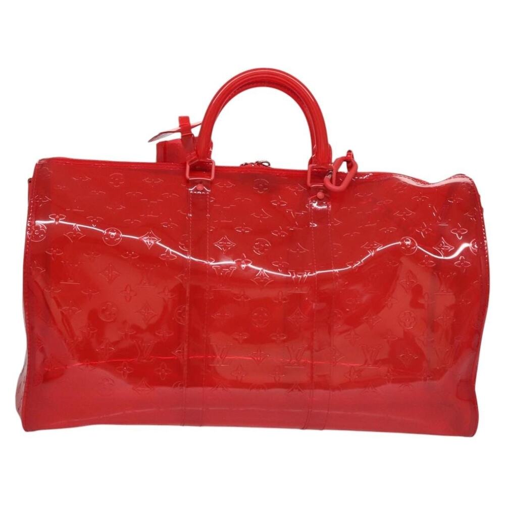 Louis Vuitton Monogram Keepall Bandouliere 50 Boston Bag Red